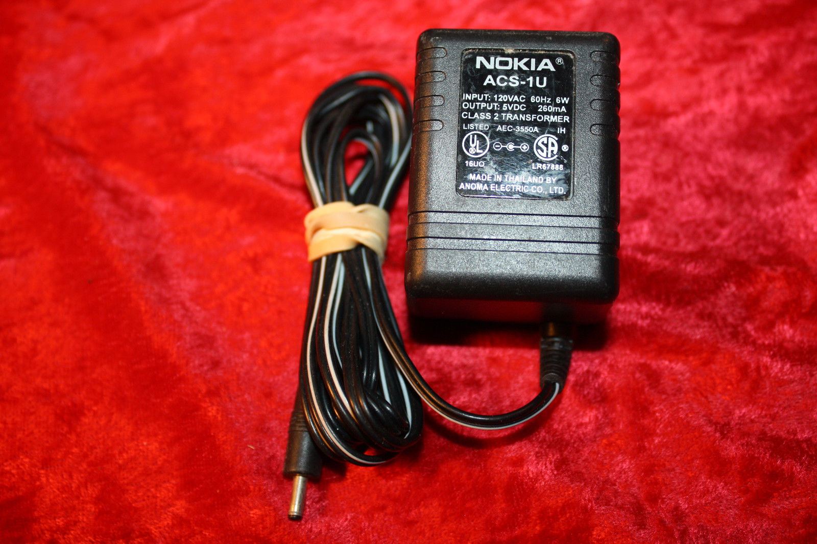 New NOKIA ACS-1U Phone charger 5V DC 250mA Class 2 TRANSFORMER AC Adapter